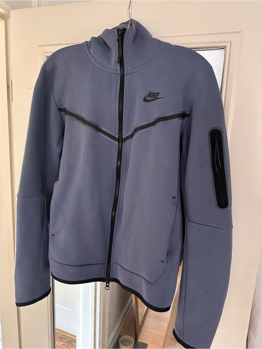 Nike Men’s Zip-Up Jacket in Slate Blue with Black Trim
